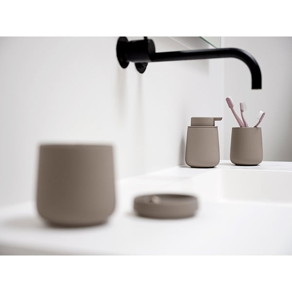 Brūna keramikas krūze zobu birstēm Nova One – Zone-image-1