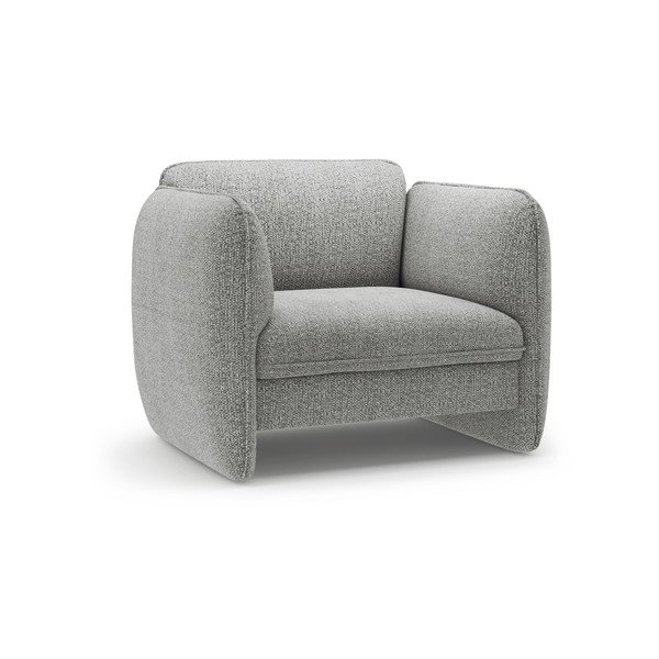 Gaiši pelēks atpūtas krēsls no šenila auduma Georgia – Micadoni 