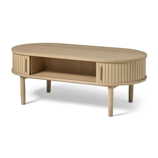 Dabīga toņa žurnālgaldiņš ar ozolkoka imitāciju 60x120 cm Meta – Unique Furniture-image-1