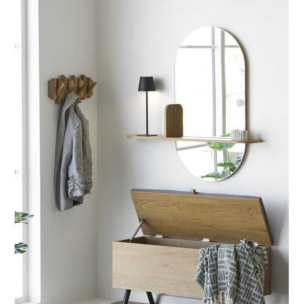 Sienas spogulis ar plauktu 92x94,5 cm Barco – House Nordic-image-1