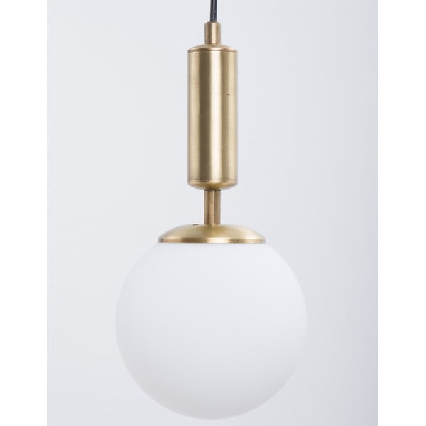 Balta/zelta krāsas piekaramā lampa ar stikla abažūru ø 15 cm Monera – Squid Lighting-image-1