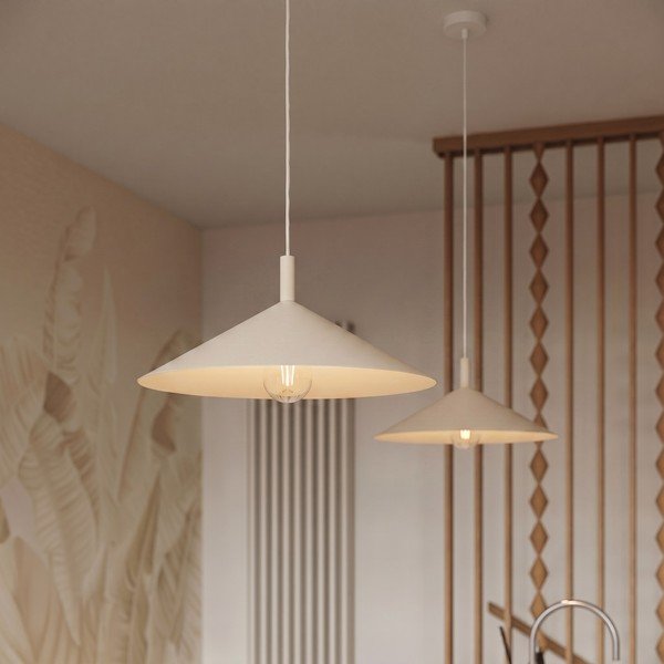 Bēša tērauda piekaramā lampa ø 40 cm Zylo – Sollux-image-1