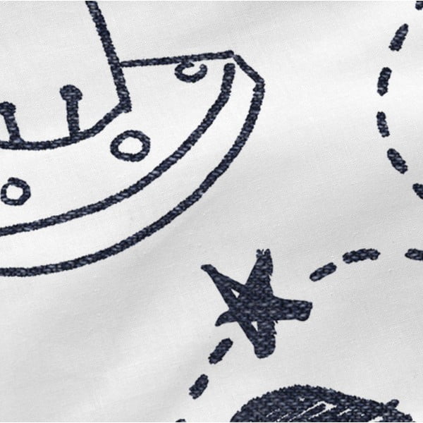 Melnbalts kokvilnas palags ar gumiju bērniem Mr. Fox Starspace, 70 x 140 cm-image-4