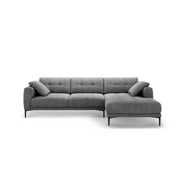 Pelēks stūra dīvāns (ar labo stūri/ar zvilni) Bemy – Micadoni 