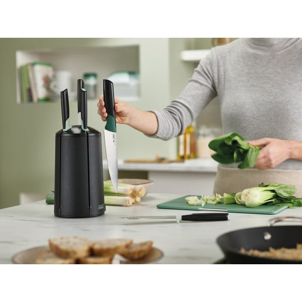 Nažu komplekts ar rotējošu statīvu un nerūsējošā tērauda asmeni  (5 gab.) Elevate – Joseph Joseph-image-2