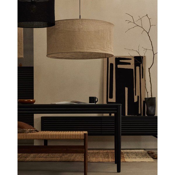 Bēšs abažūrs ø 80 cm Mariela – Kave Home-image-1