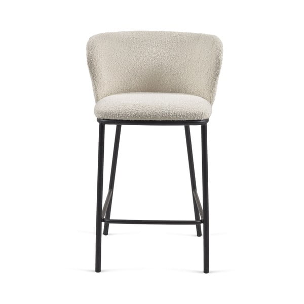 Balts bāra krēsls (sēdekļa augstums 65 cm) Ciselia – Kave Home-image-2
