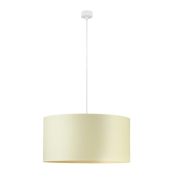 Krēmkrāsas griestu lampa ar baltu kabeli Sotto Luce Mika, ⌀ 50 cm