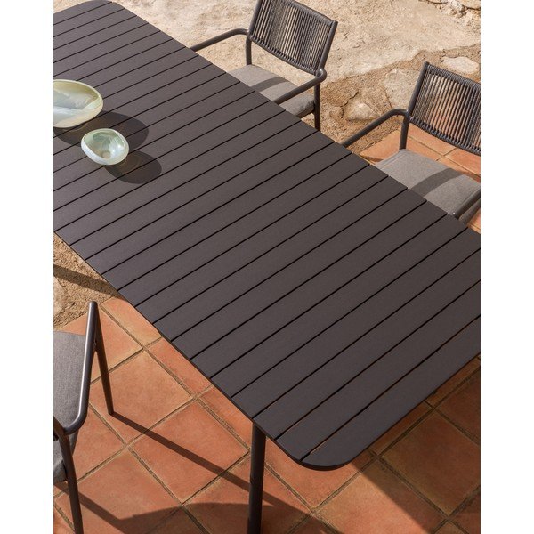 Metāla dārza ēdamgalds 100x185 cm Izola – Kave Home-image-3
