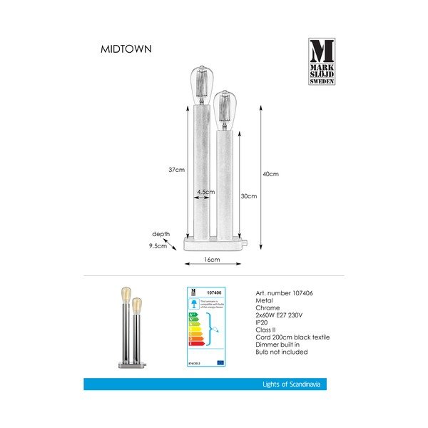 Pelēka galda lampa Markslöjd Midtown-image-2