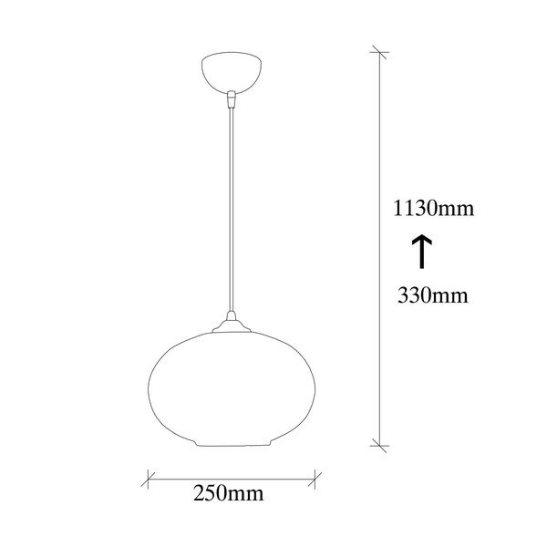 Okera dzeltena/melna piekaramā lampa ar stikla abažūru ø 25 cm Camini – Opviq lights-image-4