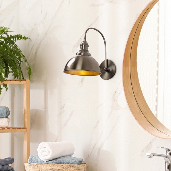 Misiņa krāsas sienas lampa ø 21 cm Varzan – Opviq lights-image-1