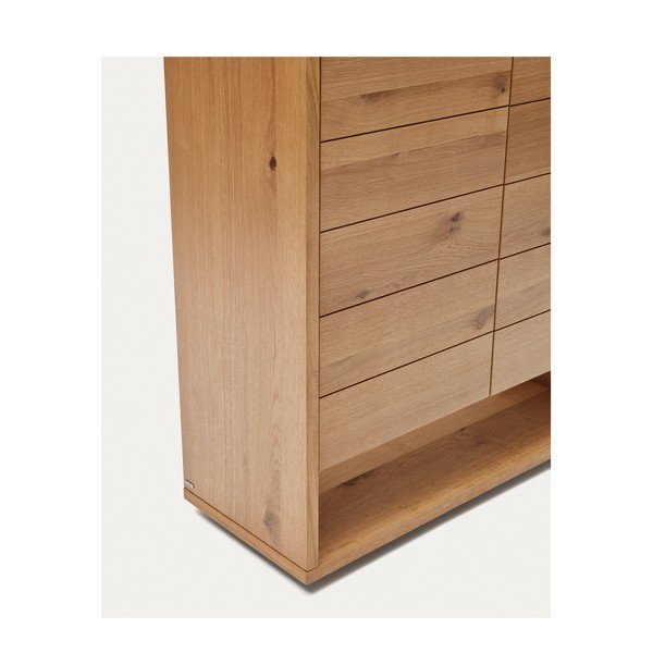 Dabīga toņa skapītis ar ozolkoka imitāciju 100x163,5 cm Alguema – Kave Home-image-3