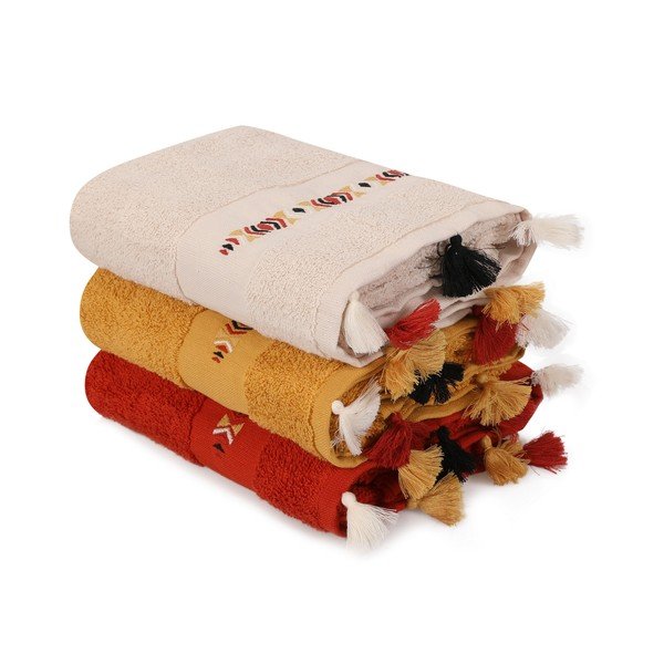 Frotē kokvilnas dvieļi (3 gab.) 50x90 cm Asorti – Foutastic