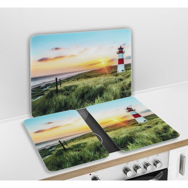 Sienas aizsargplāksne plītij no rūdīta stikla 50x56 cm Lighthouse – Maximex-image-2