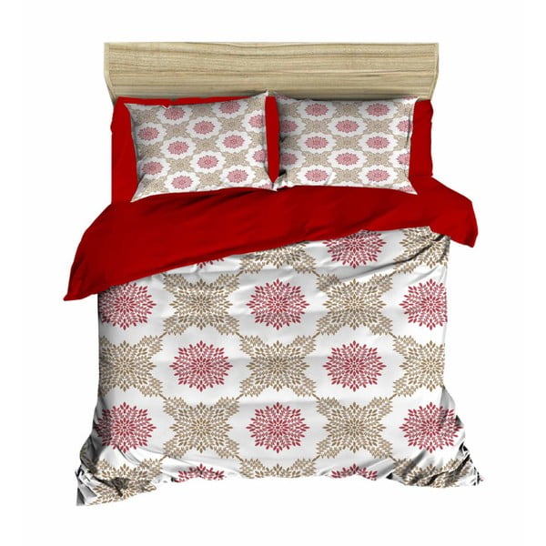 Gultas veļas un palagu komplekts divguļamai gultai Sniegpārsliņas Sarkans 442, 200 x 220 cm