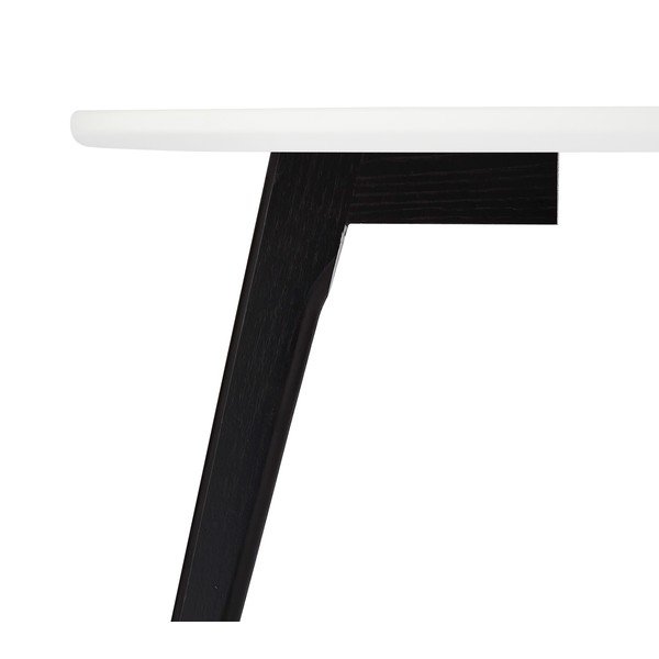 Melnbalts kafijas galdiņš ar ozolkoka kājām Furnhouse Life, Ø 80 cm-image-3