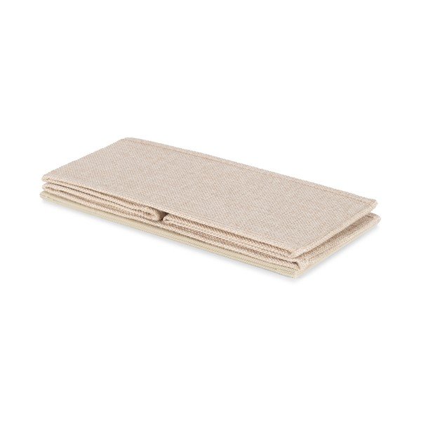 Bēša tekstila uzglabāšanas kaste 28x12x12 cm Sandy – Compactor-image-1