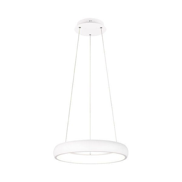 Balta LED piekaramā lampa ar regulējamu spilgtumu un metāla abažūru ø 46 cm Cardona – Trio-image-2