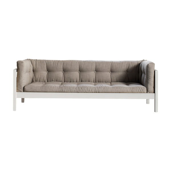 Dīvāns trīs personām Karup Fusion White/Linoso Light Grey