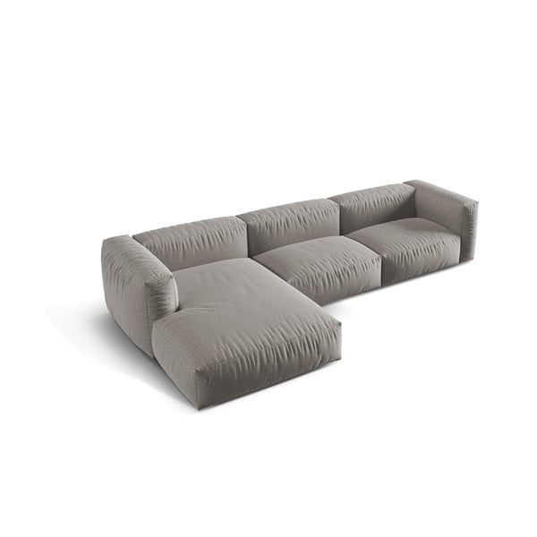 Gaiši pelēks modulārais stūra dīvāns (ar kreiso stūri) Martina – Micadoni Home-image-1