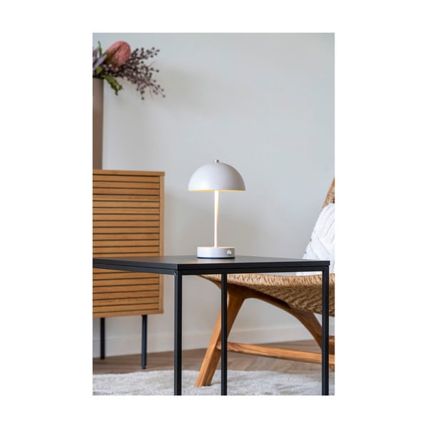 Krēmkrāsas LED galda lampa (augstums 25 cm) Holt – House Nordic-image-1