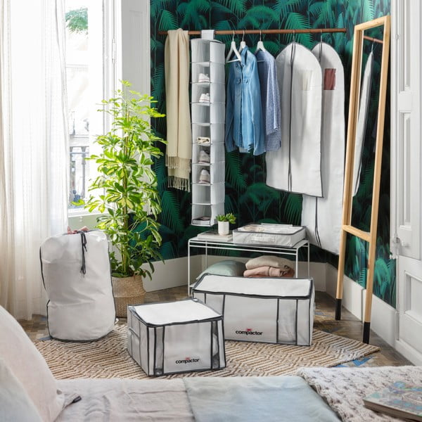 Vakuuma tekstila drēbju uzglabāšanas kaste ar stingrām malām 65x45x26,5 cm Life – Compactor-image-1