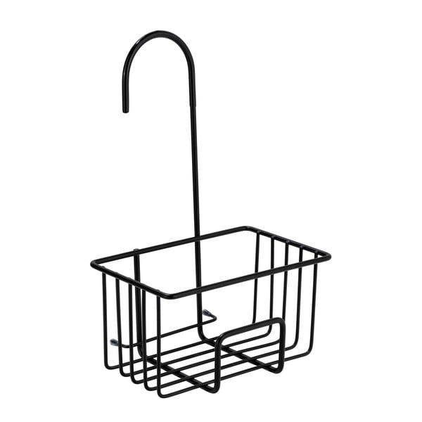 Melns nerūsējošā tērauda piekarināms vannas istabas plaukts Milito – Wenko