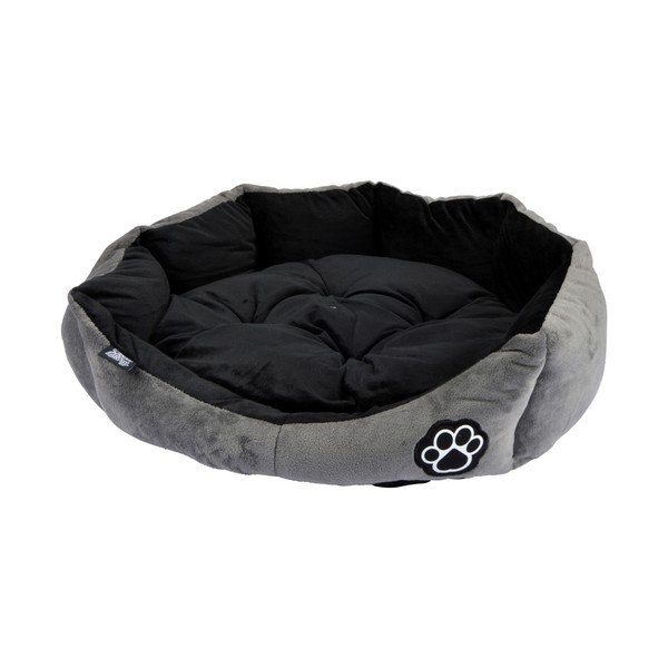 Pelēka zamšādas mājdzīvnieku gulta suņiem ø 50 cm Flakes – Love Story