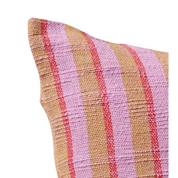 Rozā brūns kokvilnas spilvens Hübsch Rita, 50 x 50 cm-image-2