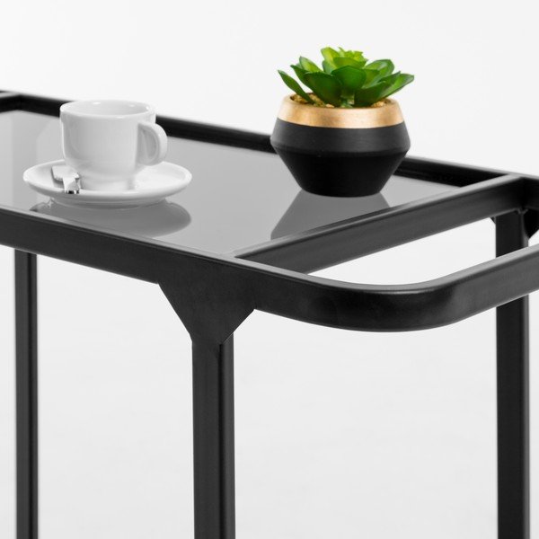 Melni metāla ratiņi Kave Home Duilia-image-3