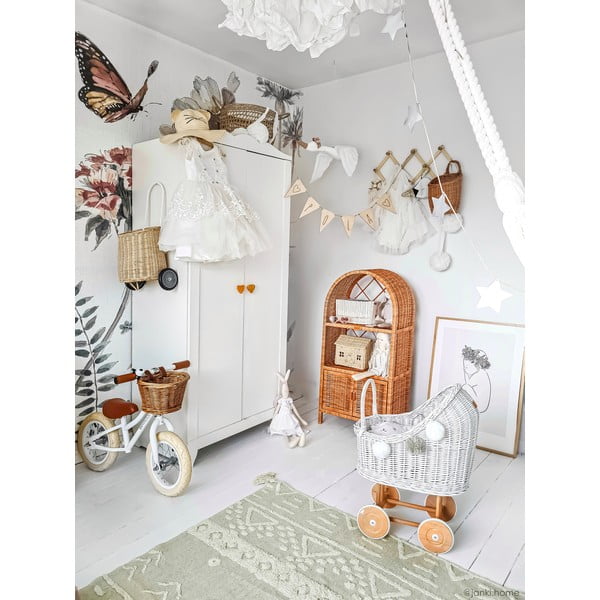 Gaiši zaļš mazgājams/ar rokām darināts kokvilnas paklājs 140x200 cm Tribu Olive – Lorena Canals-image-4