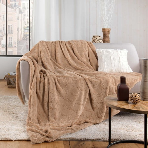 Dekoratīvais spilvens no mākslīgās kažokādas 45x45 cm Foxy – douceur d'intérieur-image-1