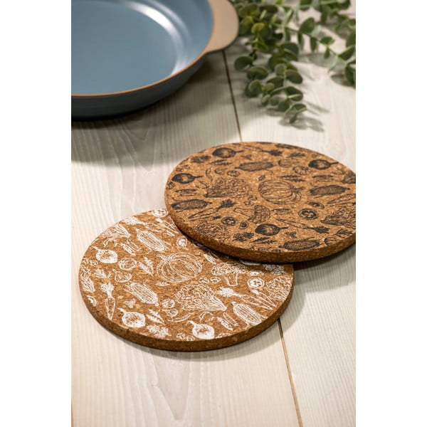 Korķa katlu paliktņi (2 gab.) ø 20 cm Veggie – Ladelle-image-1