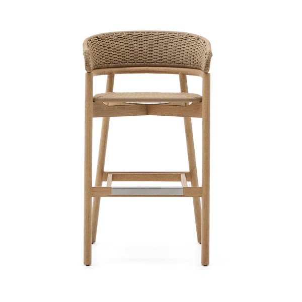 Dabīga toņa masīvkoka dārza bāra krēsls Arinella – Kave Home-image-2