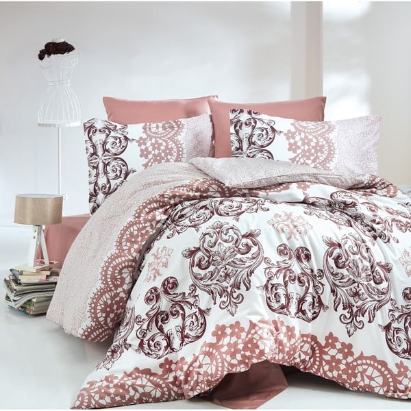 Divguļamās gultas pārklāju komplekts Deluxe Satin Marrakech no kokvilnas, 200 x 220 cm