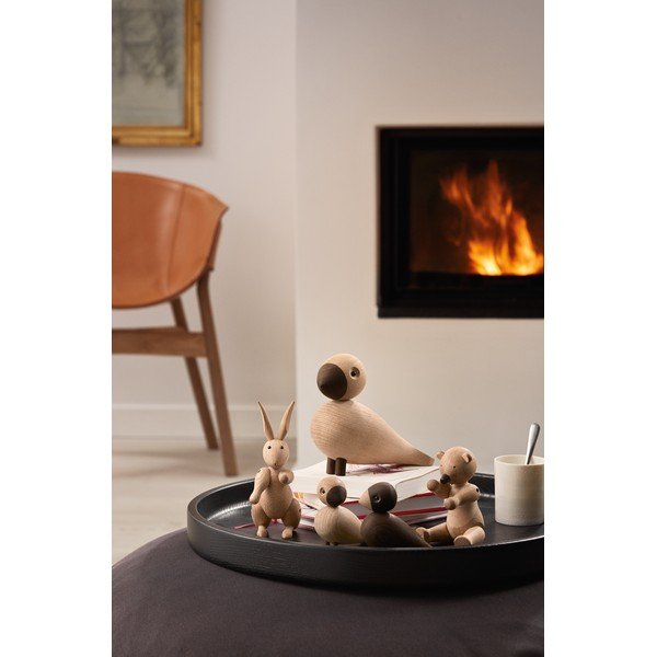 Ozola masīvkoka statuete Kay Bojesen Denmark Songbird Alfred-image-3