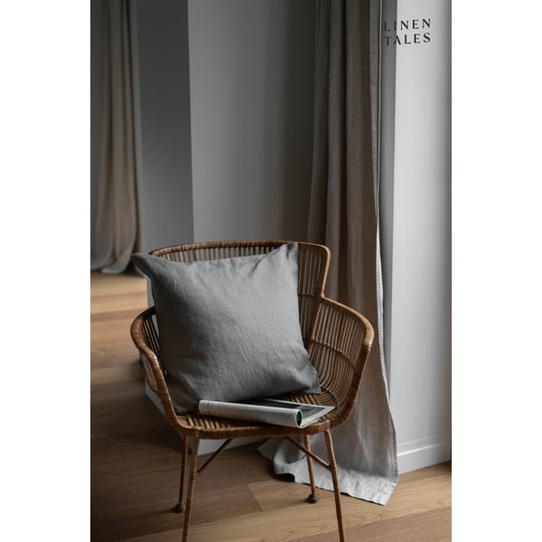 Lina spilvendrāna 50x50 cm Khaki – Linen Tales-image-1