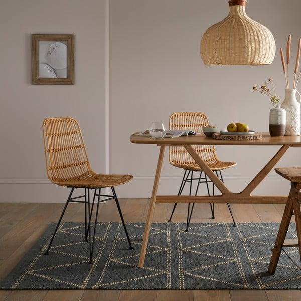 Zils džutas paklājs Flair Rugs Trey, 160 x 230 cm-image-1