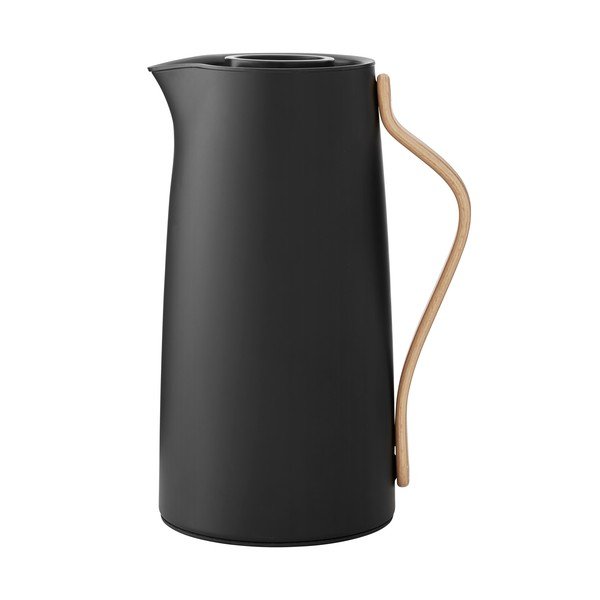 Melns nerūsējošā tērauda termosa kanna 1,2 l Emma – Stelton