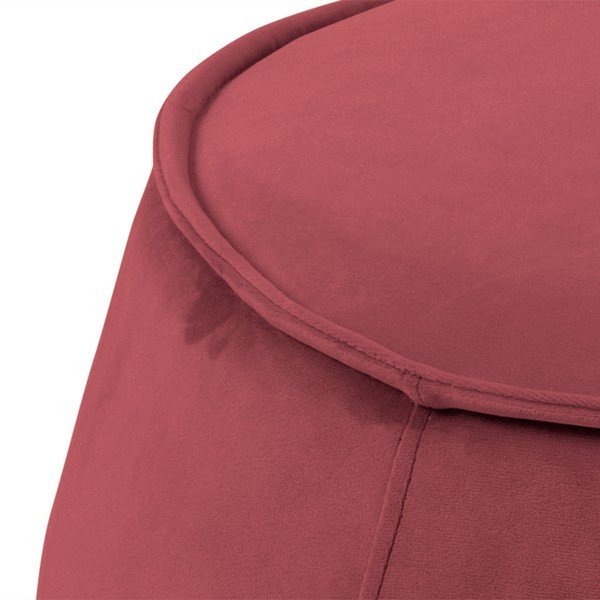 Koraļļu rozā samta pufs Actona Mie, ⌀ 60 cm-image-4