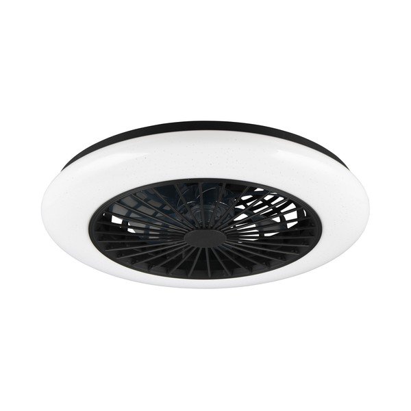 Matēti melna LED griestu lampa Stralsund – Reality