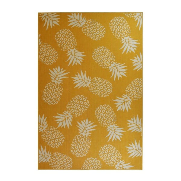 Dzeltens āra paklājs Floorita Pineapple, 133 x 190 cm