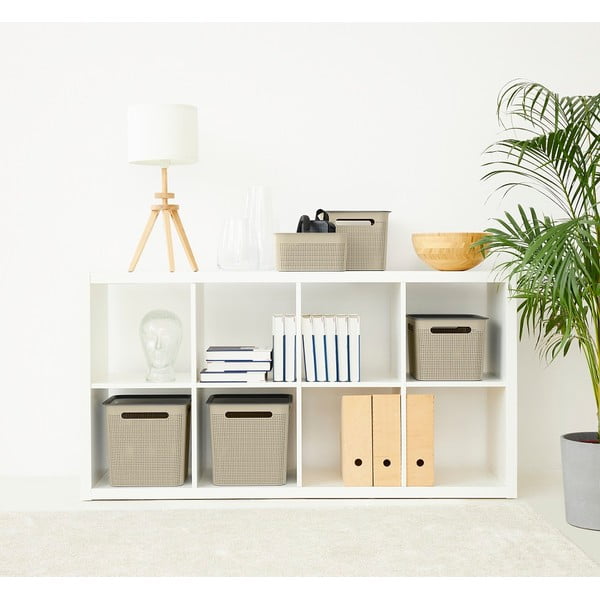 Bēšs pārstrādātas plastmasas uzglabāšanas grozs Brisen – Rotho-image-1