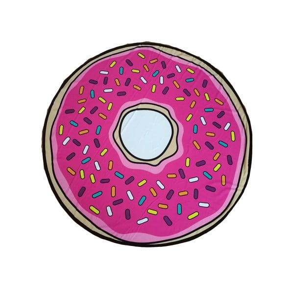 Rozā kokvilnas pludmales dvielis ø 150 cm Donut – JAHU collections