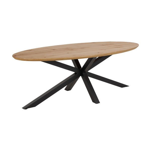 Ēdamgalds ar ozolkoka imitācijas galda virsmu 100x220 cm Heaven – Actona-image-3