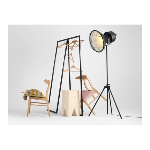 Melna grīdas lampa Pielāgota forma Loft-image-3