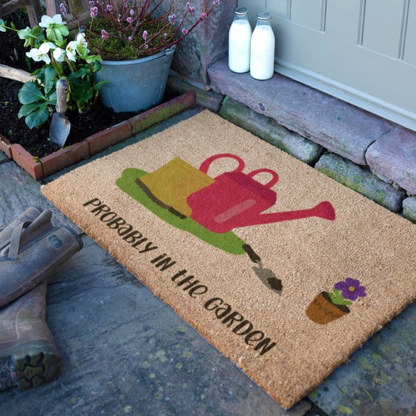 Kokosšķiedras kājslauķis 40x60 cm Probably in the Garden – Artsy Doormats-image-2