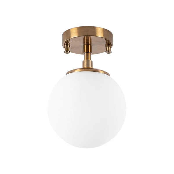 Balta/misiņa krāsas griestu lampa ar stikla abažūru ø 15 cm Atmaca – Opviq lights-image-2