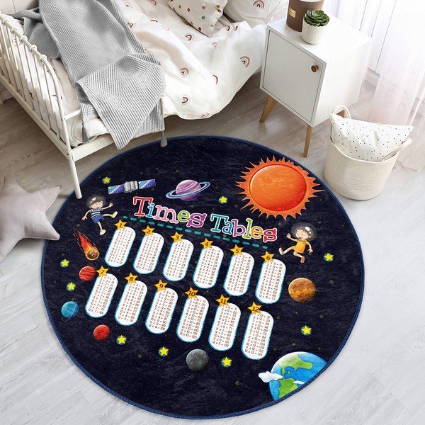 Melns bērnu paklājs ø 80 cm Comfort – Mila Home-image-1